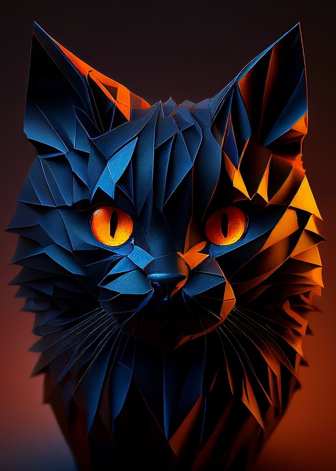 The Vintage Geometric Cat