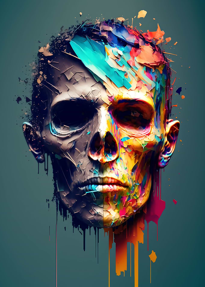 Painted Skull