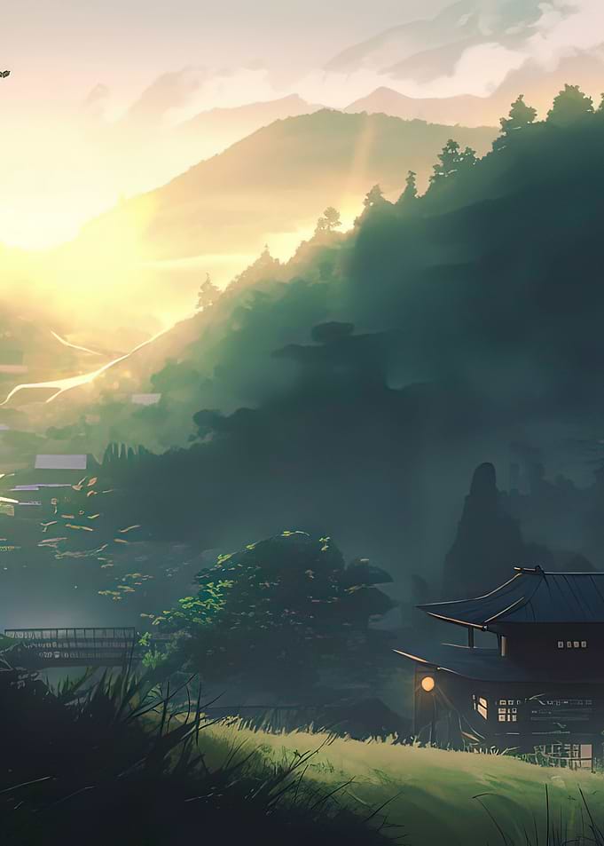 Sunrise in Rural Japan