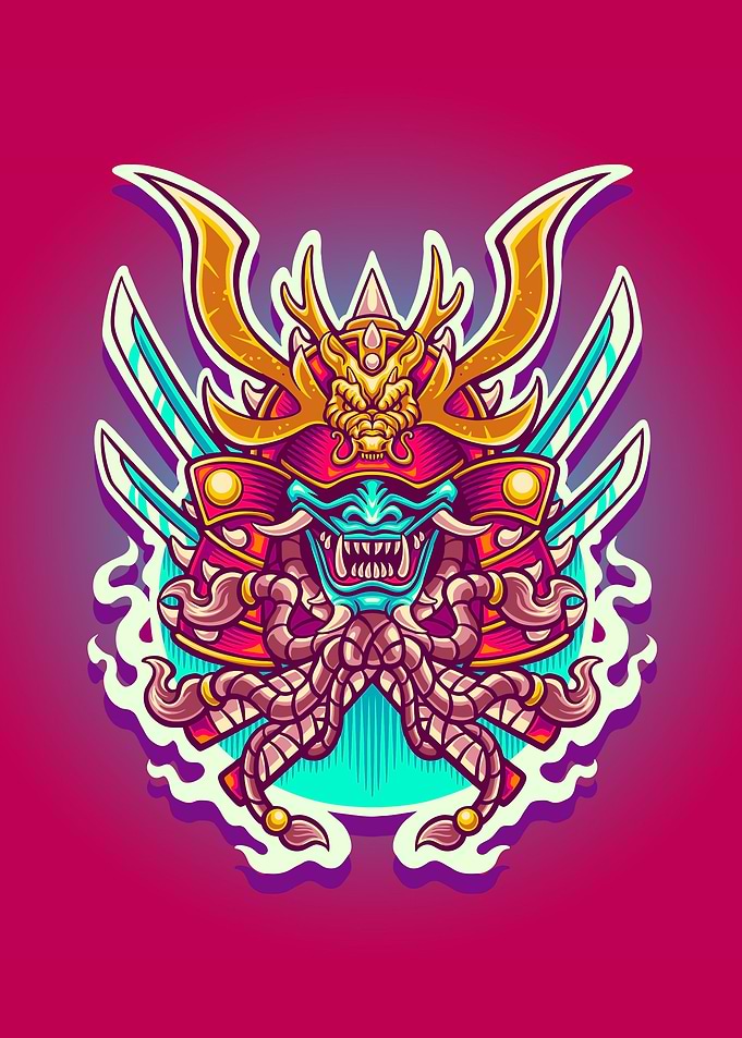 Dragon warrior samurai