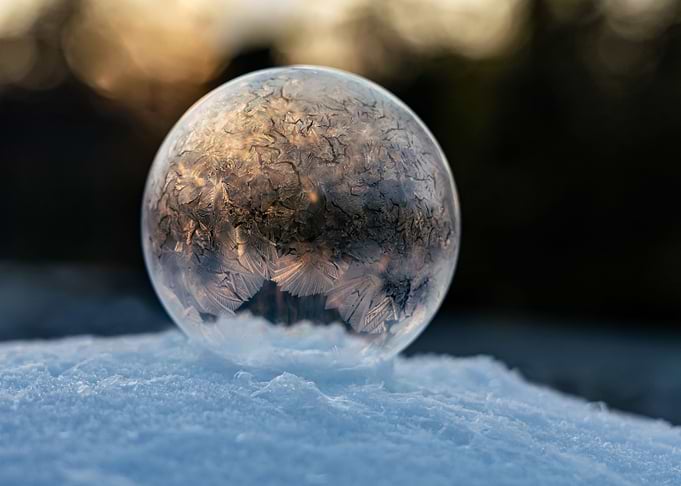 Silver frozen Bubble
