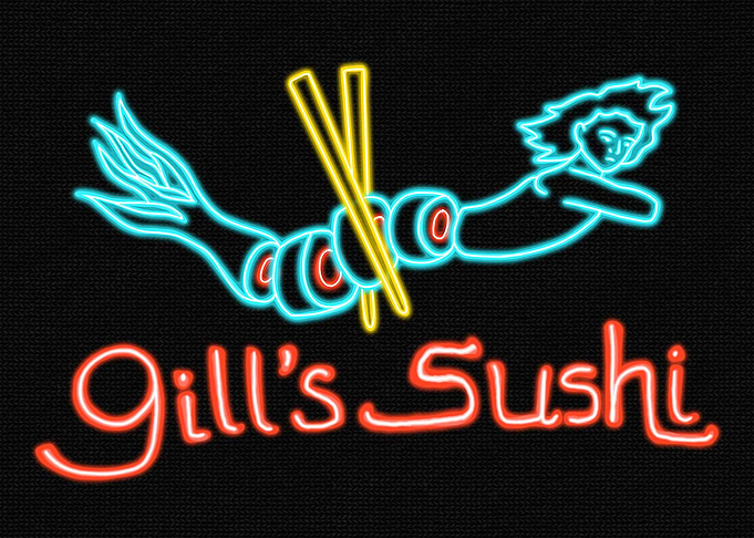 Gills Sushi Neon