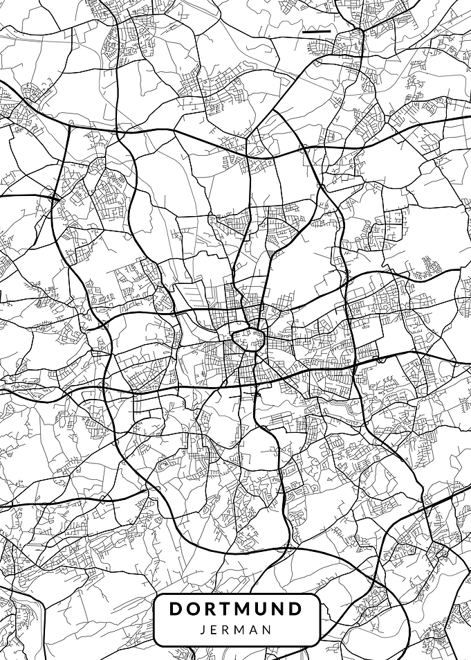 Dortmund City Black White