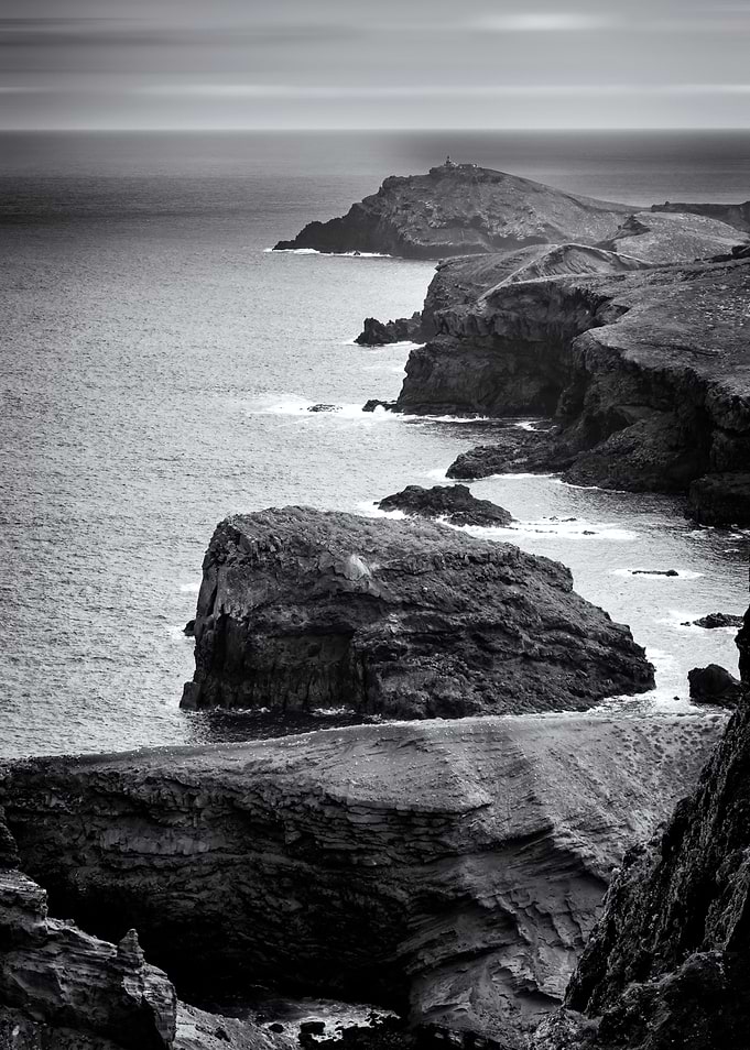 Lighthouse, Madeira, B&W