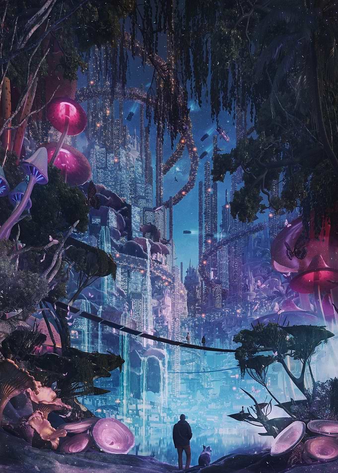 Psychedelic forest