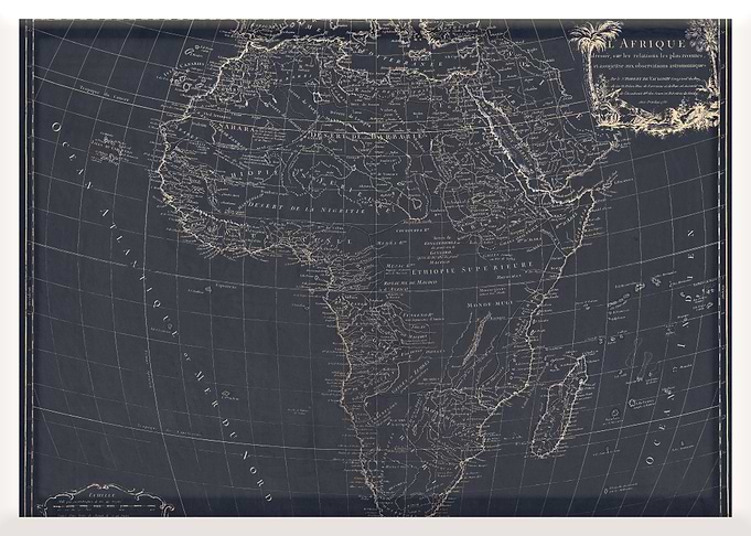 Old vintage map of Africa