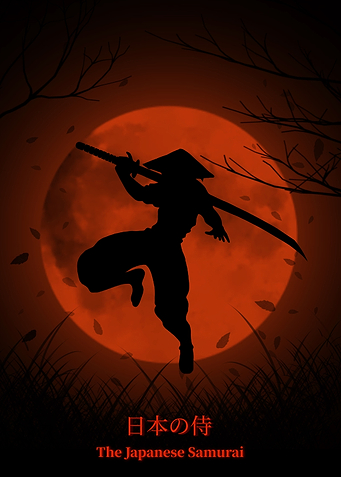 Japanese samurai fighter