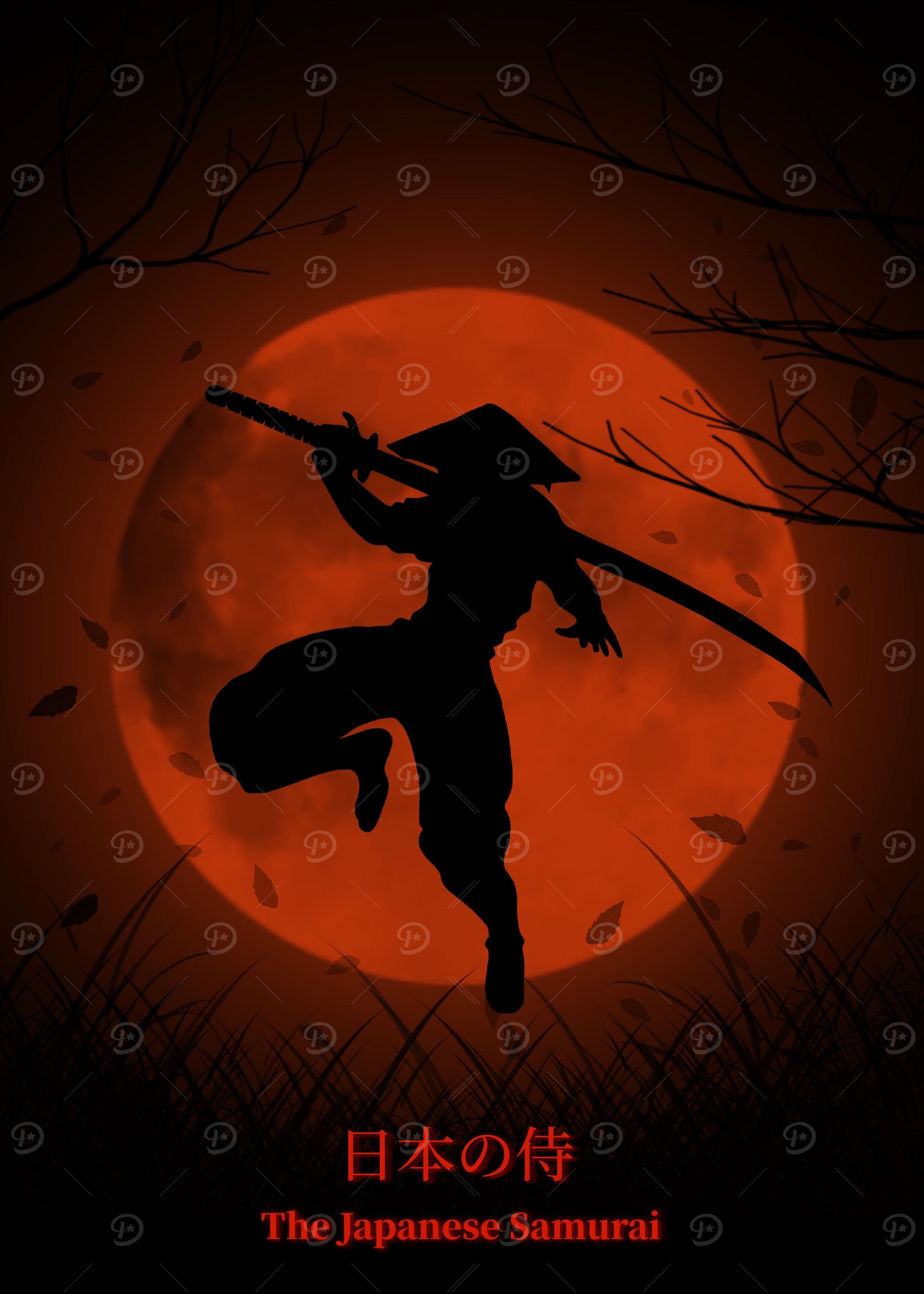 Japanese samurai fighter