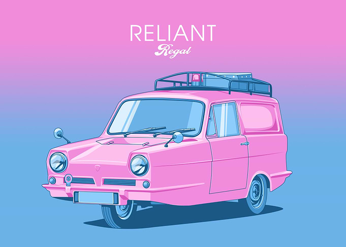 Reliant Regal pink