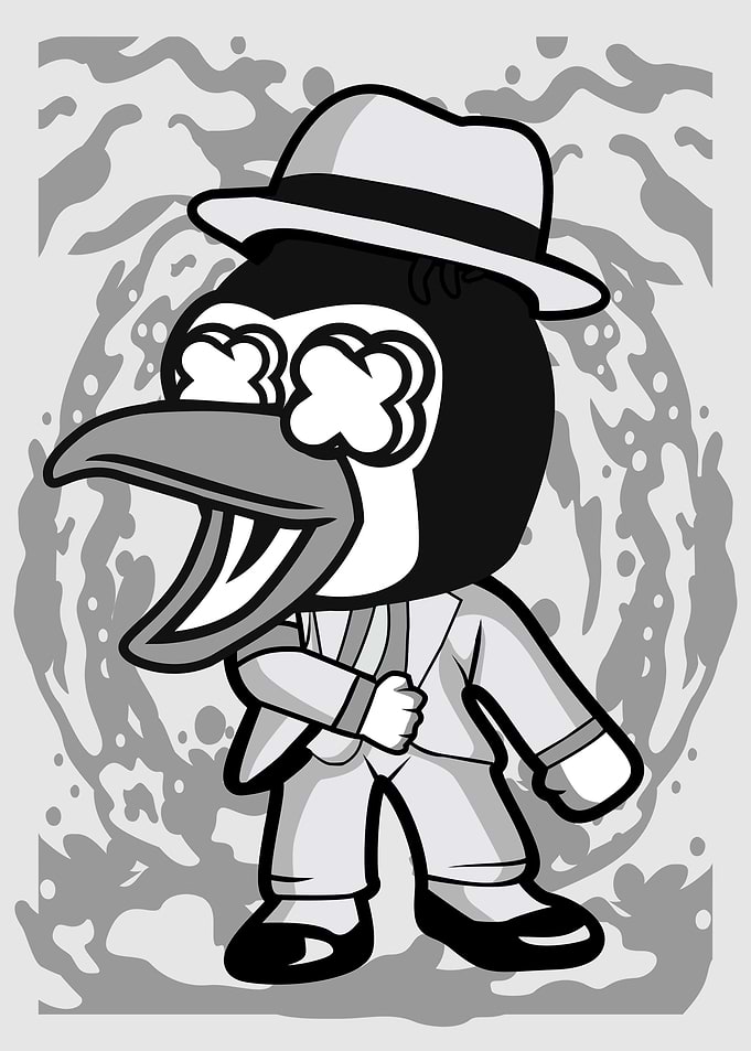 smooth penguin cartoon