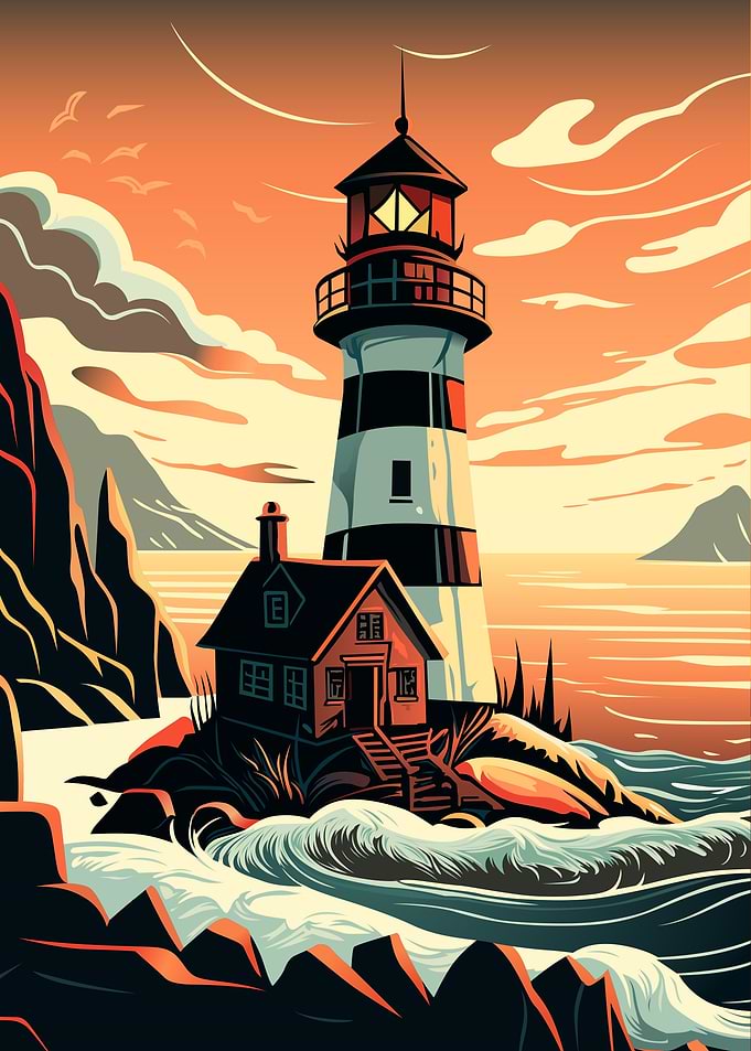 Lighthouse sunset