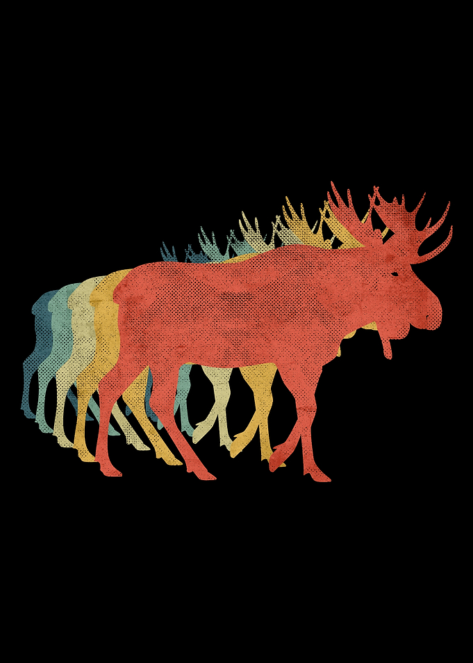 Moose Retro Vintage Color