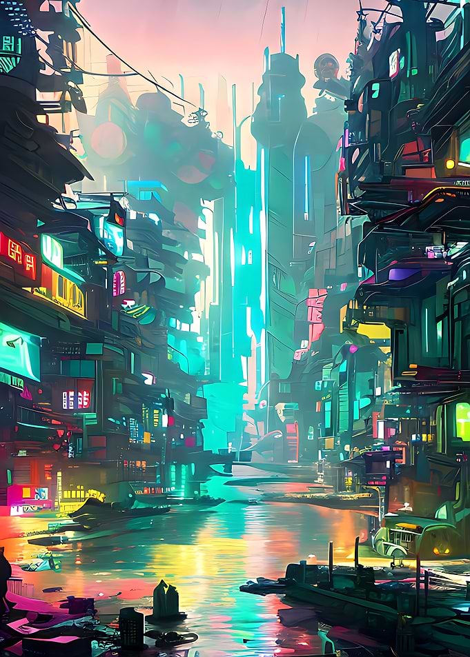 Cyberpunk River