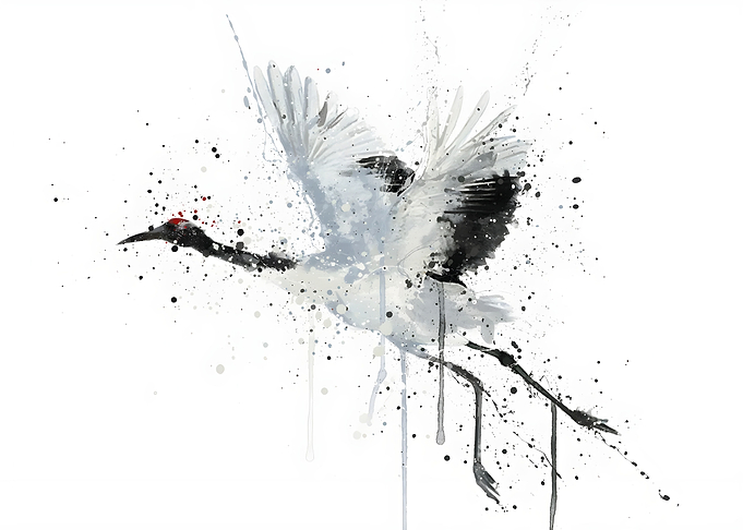 Watercolor Crane