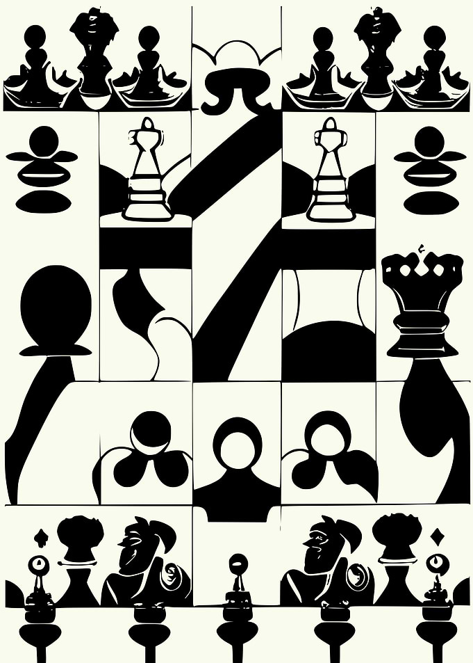 Retro chess poster