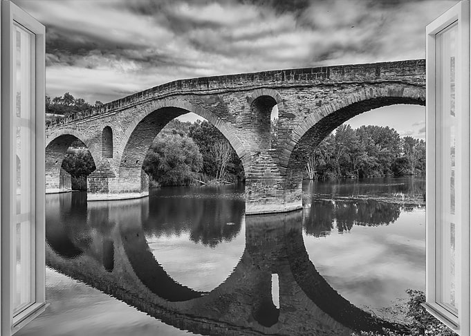 bridge black and white