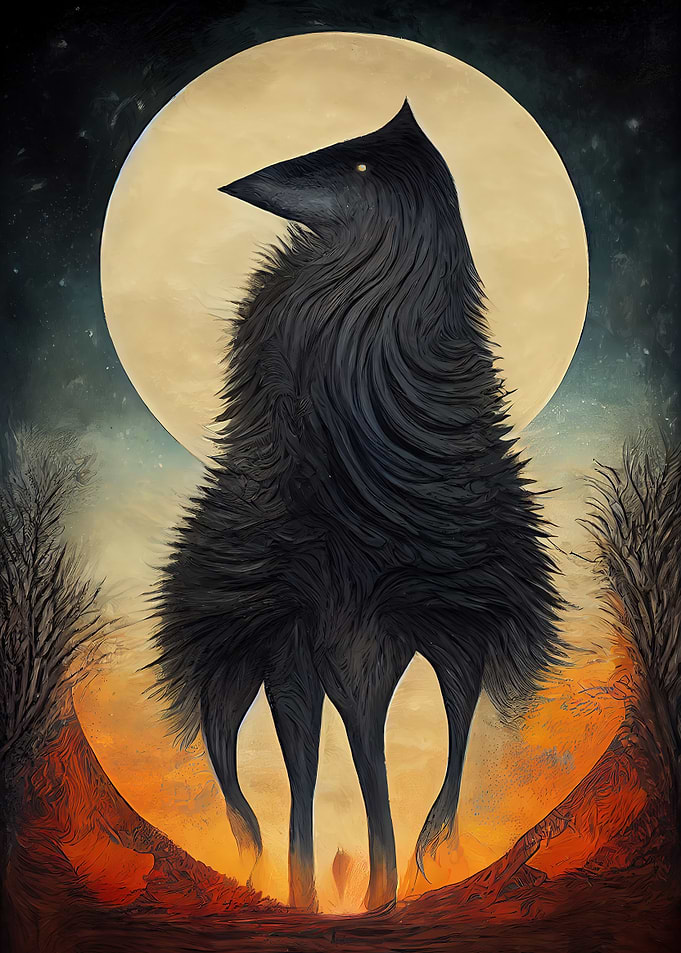 Stylised wolf