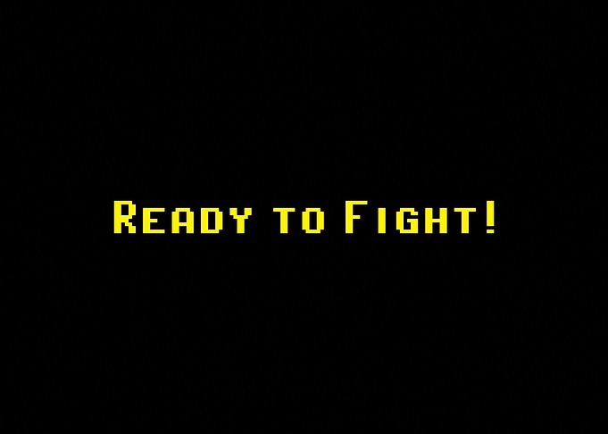 8bit yellow text ready to