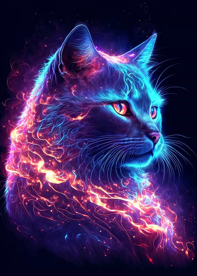 Neon Cat