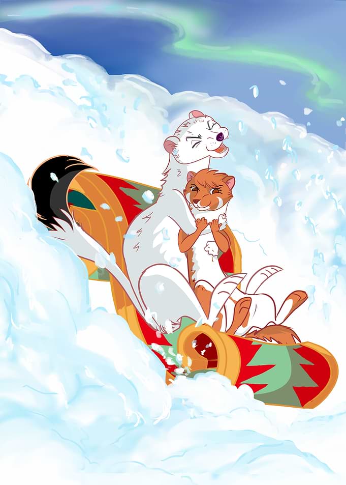 Weasels in Winter