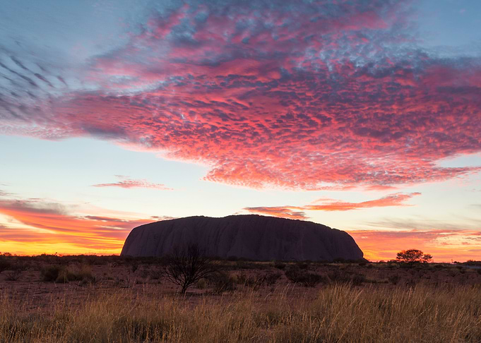 Uluru at sunset Australia