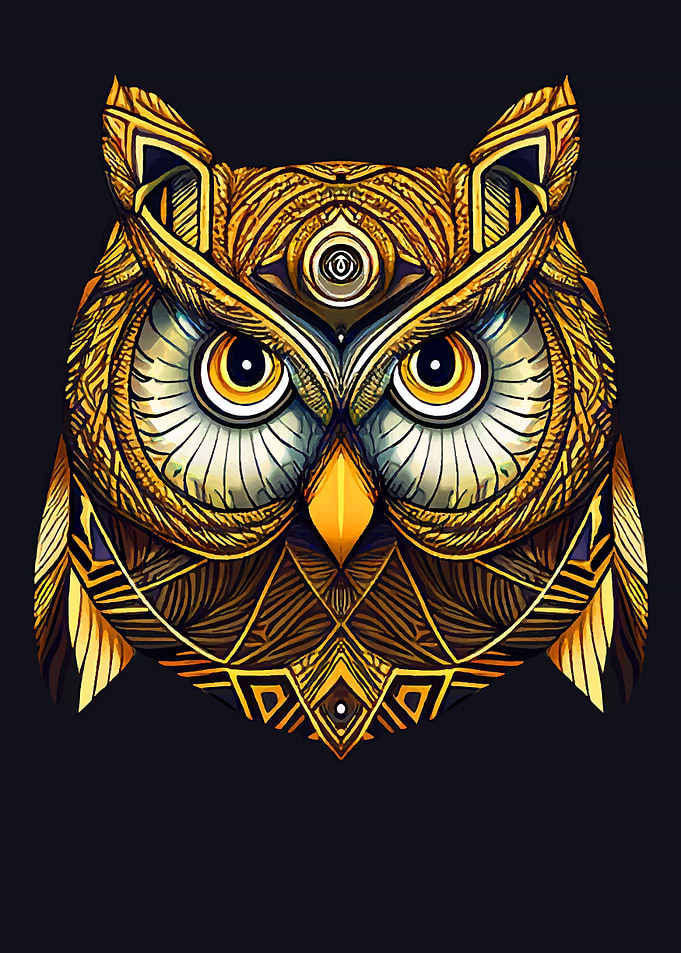 Owl geometric animal