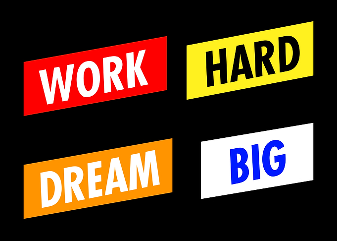 Futura work hard dream big