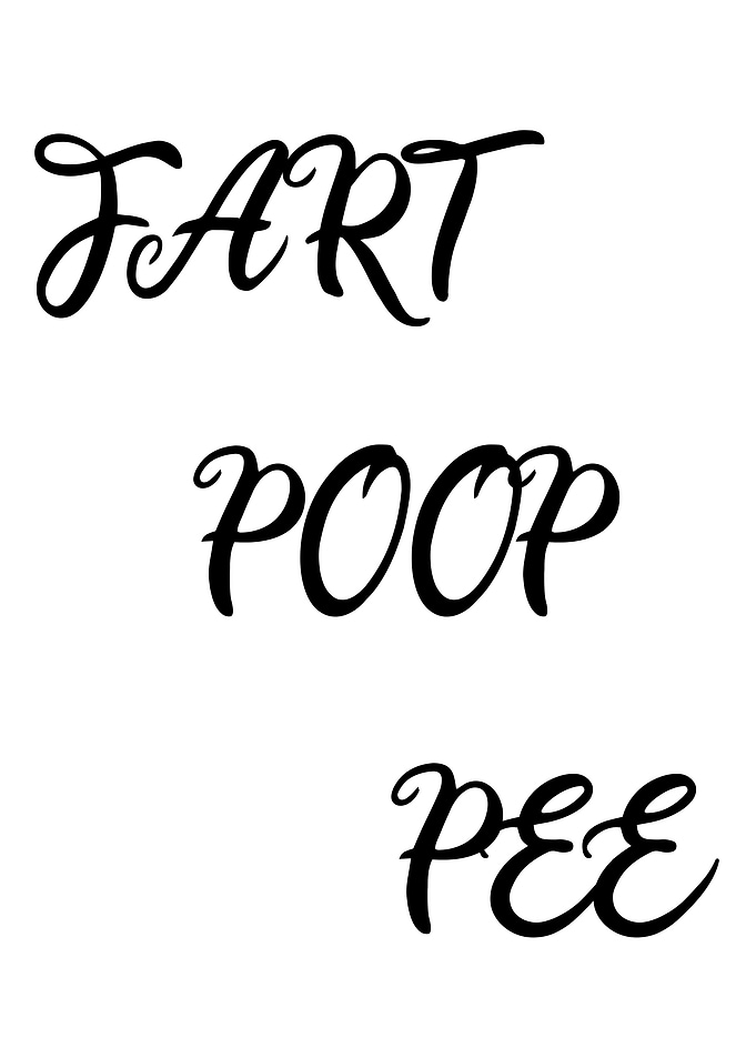 Fart Poop Pee Wall Decal