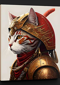 Portrait of a Samurai Cat