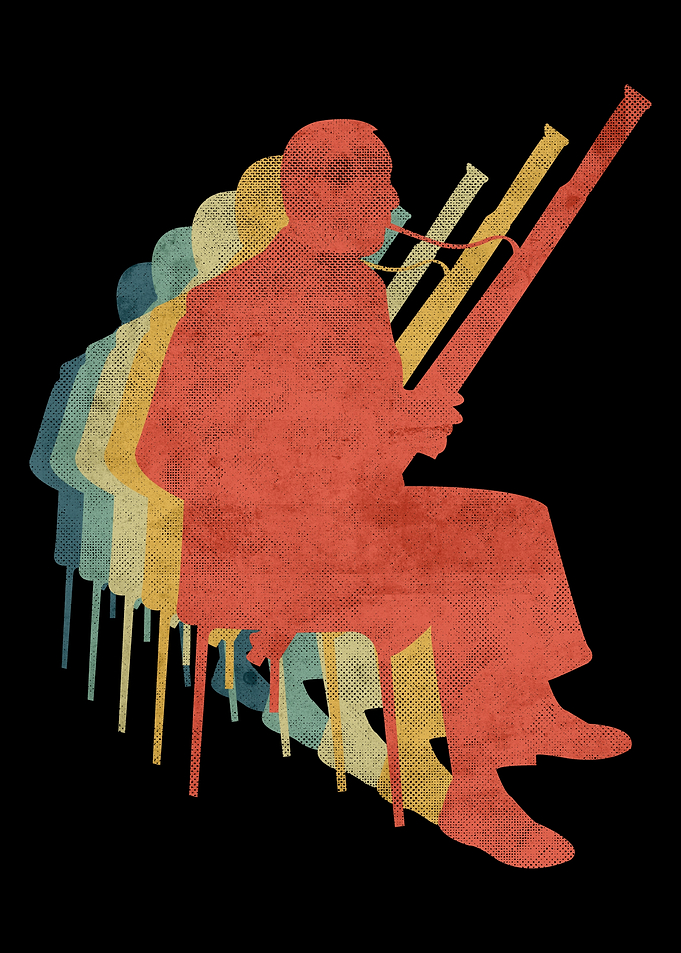 Oboe Playing Retro Vintage