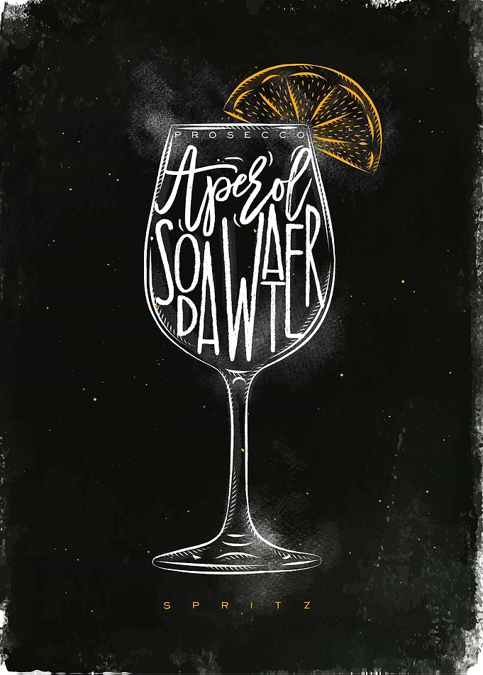 spritz cocktail lettering