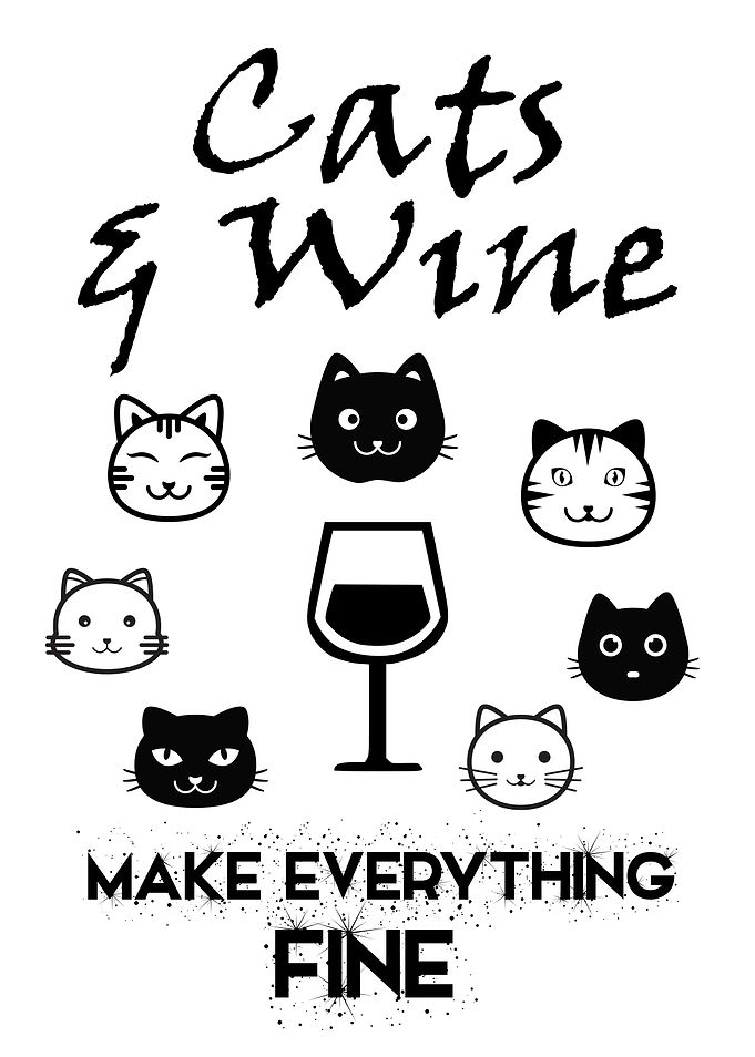 CATS AND WINE WHITE