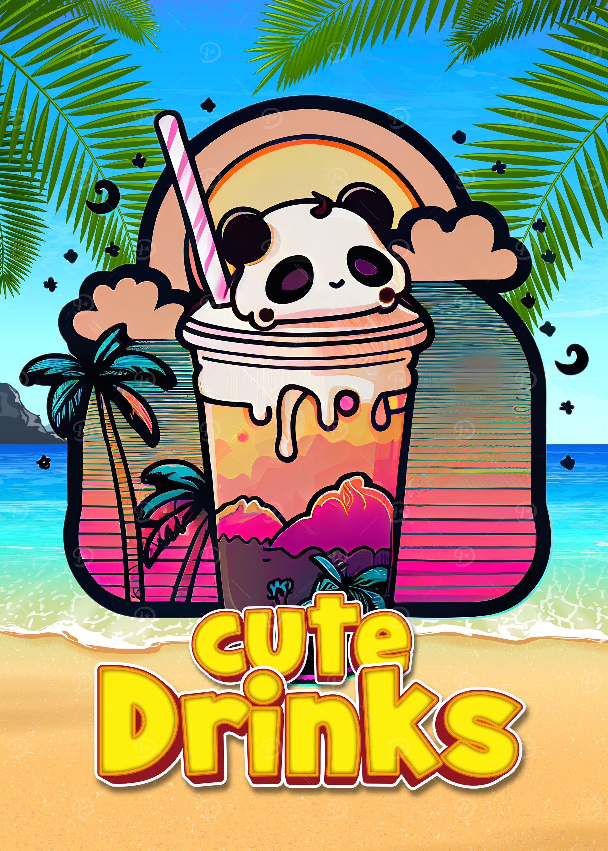 Little Panda in the Drink