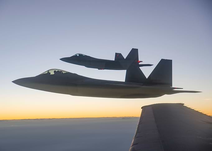 F22 inflight