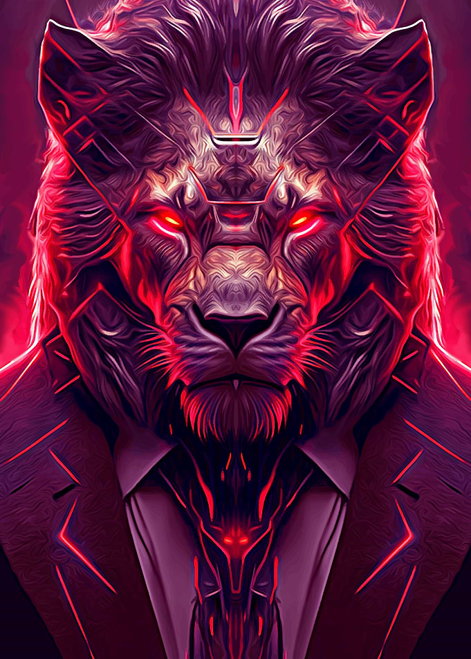 Animal portrait Lion