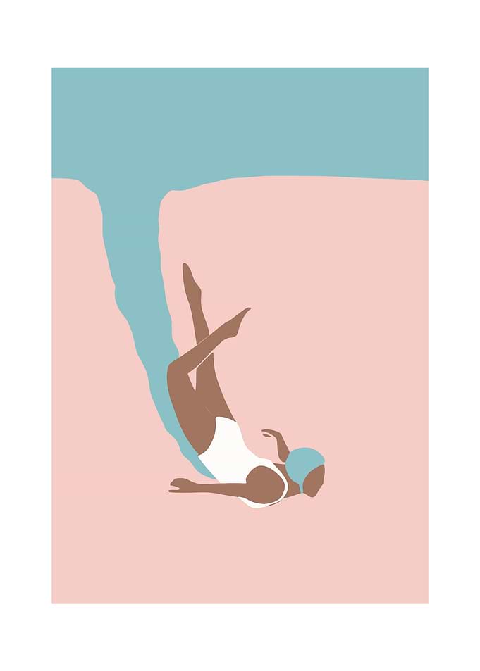 Swimming poster set