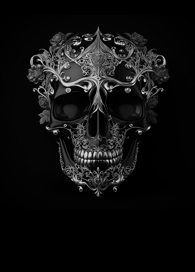 Skull with crown