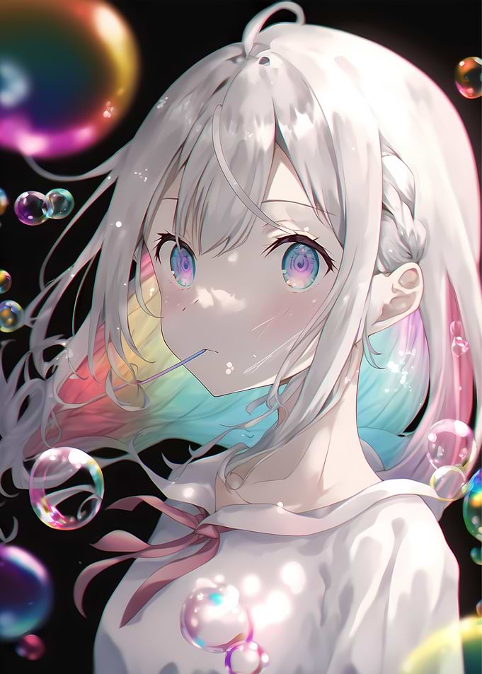 anime girl bubbles
