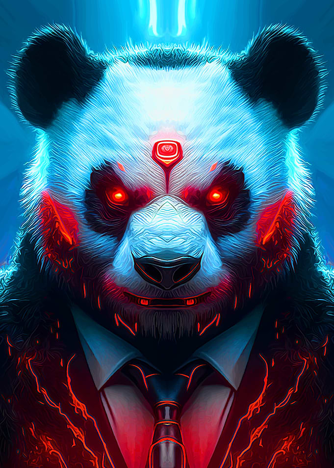 Animal portrait Panda bear