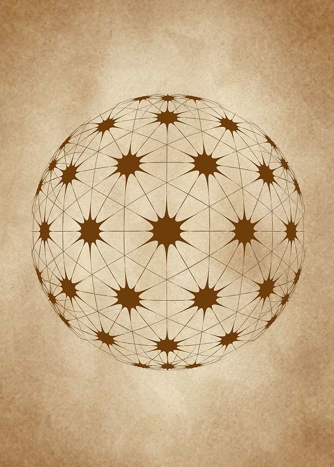 ball star vintage abstract