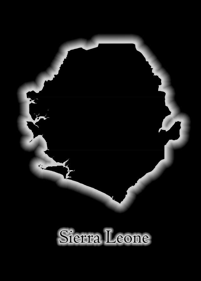 Sierra Leone map glow