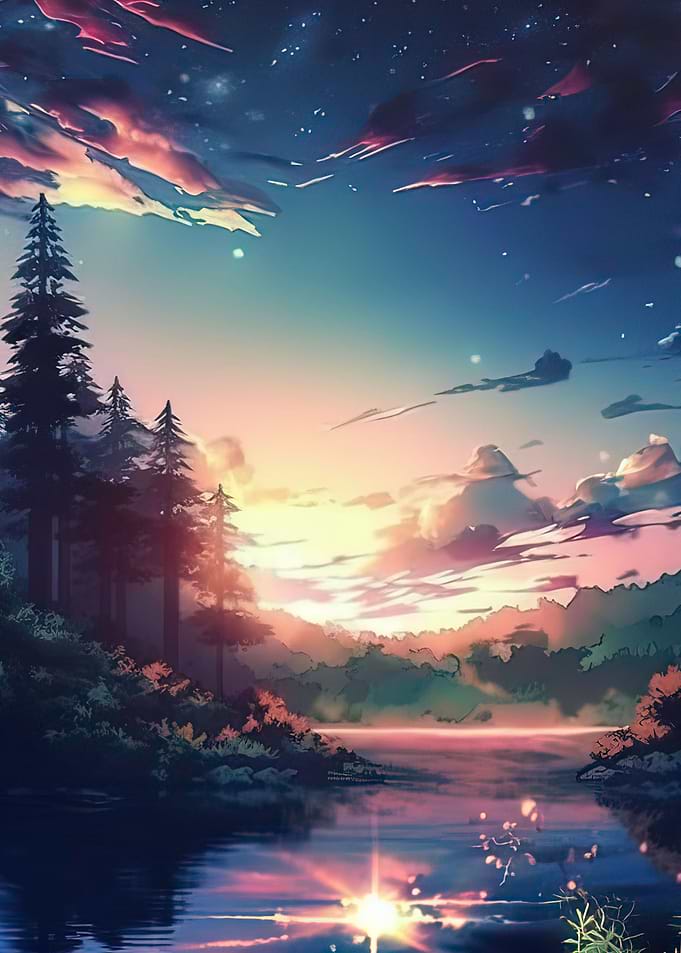 Forest Lake Sunset