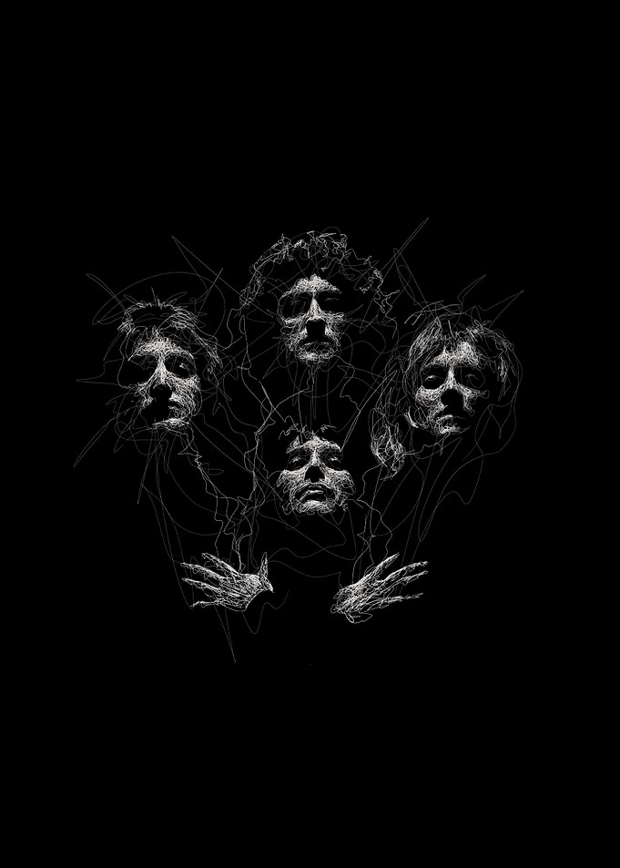 four legend face portrait