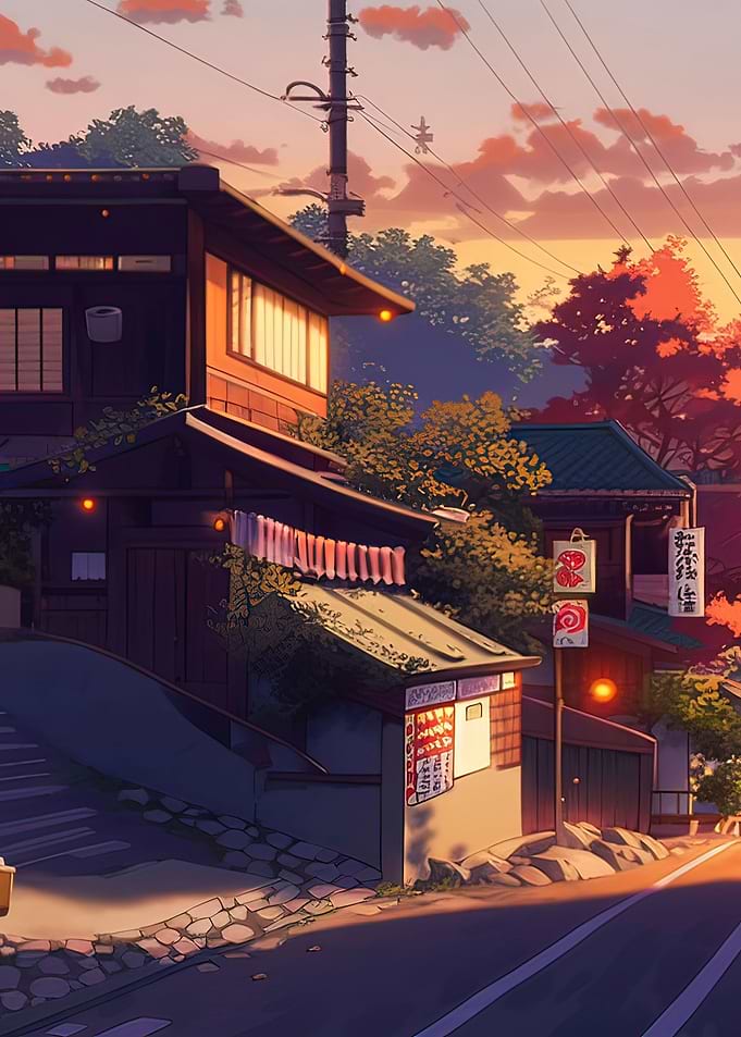 Suburban Japan Sunset