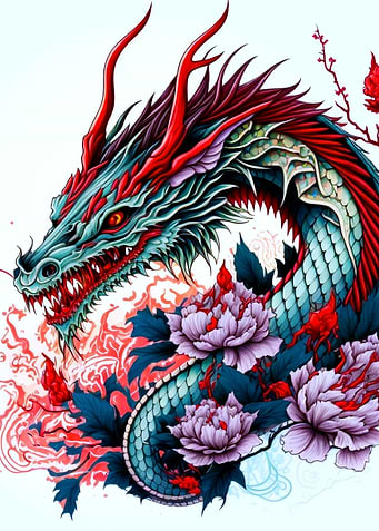 Red Japanese Dragon