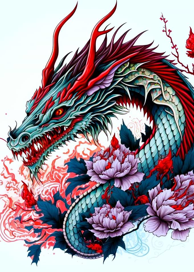 Red Japanese Dragon
