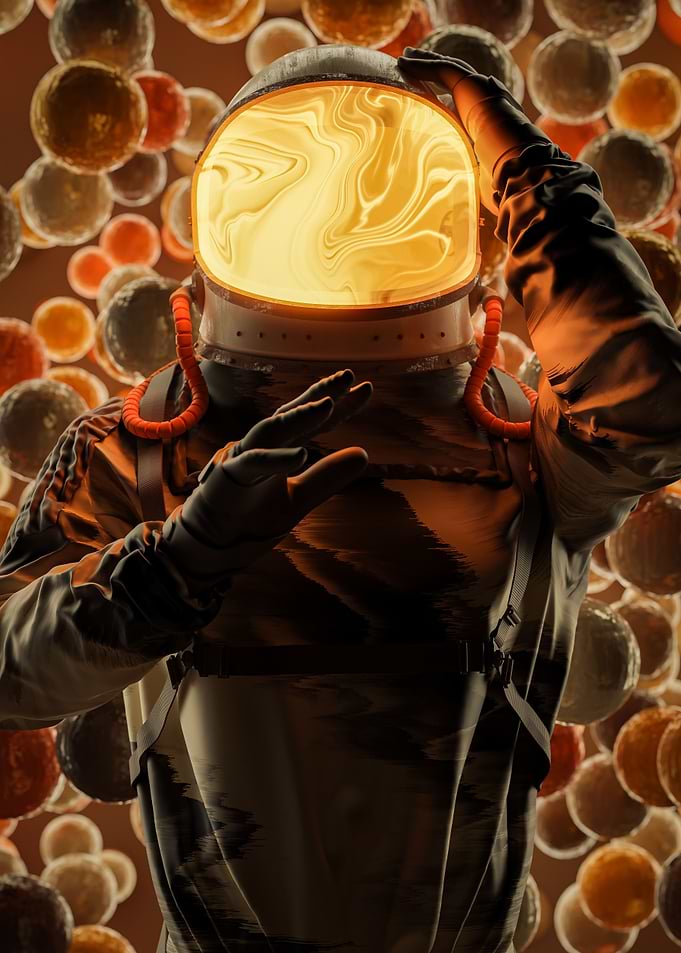 Astronaut lost illustrate