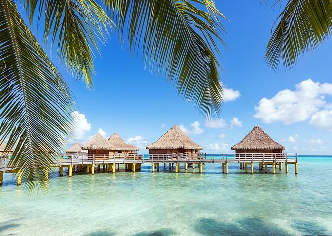 Water bungalows Polynesia
