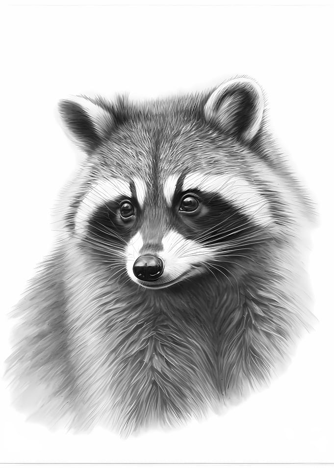 Mischievous Raccoon Sketc
