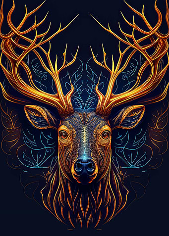 Deer head Fantasy art
